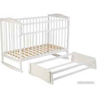 Классическая детская кроватка Фея 204 с маятником (белый)
