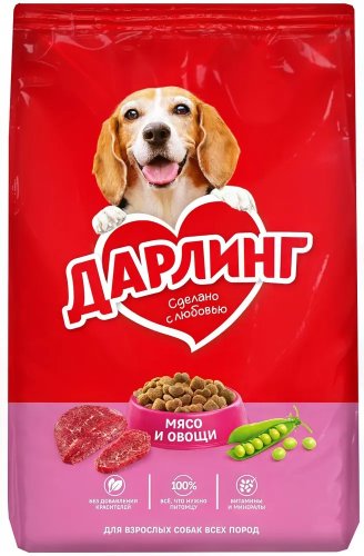 Сухой корм для собак Дарлинг С мясом и овощами 500 г