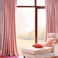 Комплект штор ИП Романович Е.Ю. Бархат на ленте 2x2.7 м (розовый, 2 шт)