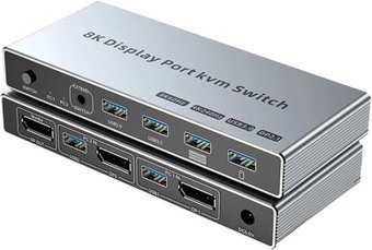 KVM переключатель USBTOP DisplayPort v1.4 - 8K 60Гц / 4K 240Гц 559641