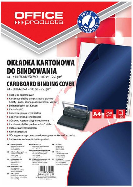 

Пластиковая обложка для переплета Office Products A4 250 мкм 20232515-11 (100 шт, синий)