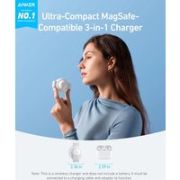 Беспроводное зарядное Anker MagGo 3-in-1 Foldable Charging Pad 15W Qi2 Wireless B25M8 (белый)