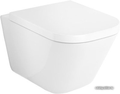 Унитаз подвесной Roca The Gap Clean Rim A34647L000 + 801472001 с пневмокрышкой