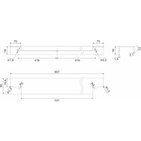Ручка мебельная Boyard Ray 2.0 RT809BL.1/832/900