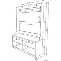 Вешалка для одежды ЭлиГард Brig (дуб натуральный)