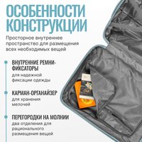 Чемодан-спиннер DoubleW Nexo (S, светло-голубой)