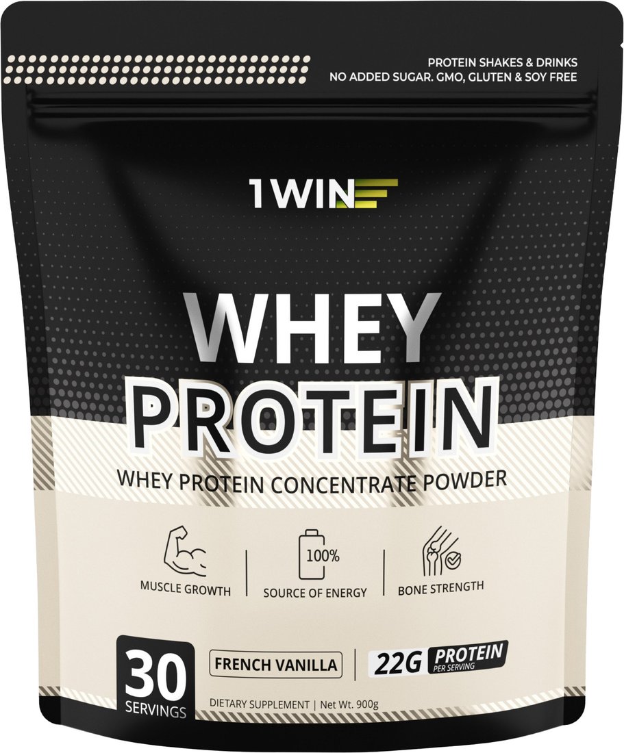 Протеин сывороточный (концентрат) 1WIN Whey Protein (французская ваниль, 900г)