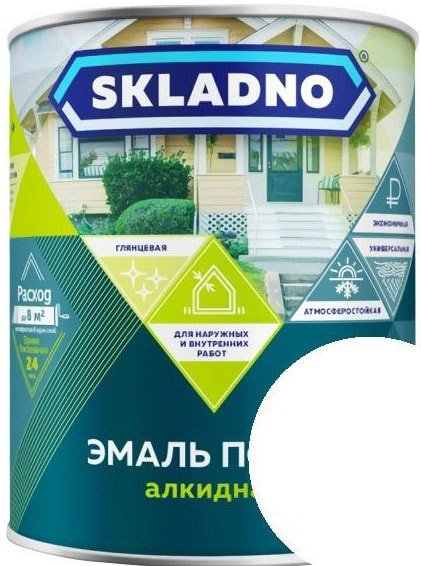 

Краска Skladno ПФ-115 0.8 л (белый)