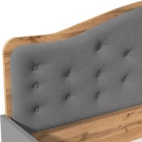 Кровать-тахта Modula Карпин INV01KM-2S-2056/987/1116(06) (серый/дуб натюрель/серый ткань)