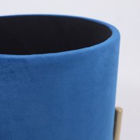 Пуфик AksHome Boot (синий велюр/золото)