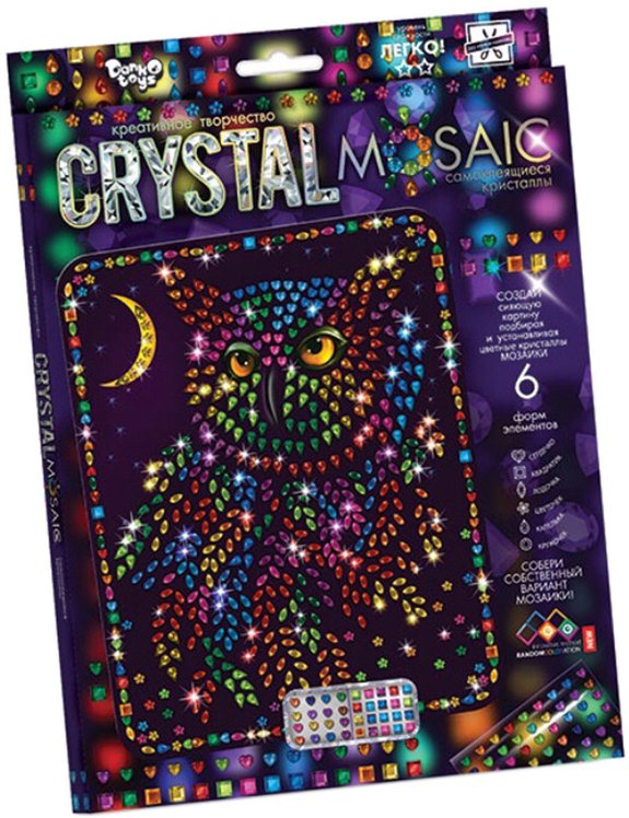 

Алмазная мозаика Danko Toys Crystal Mosaic Сова CRM-01-06