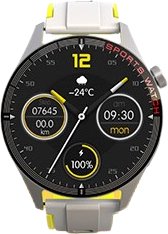 

Умные часы Wster WS-GS58 (серебристый, с желтым силиконовым ремешком)