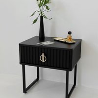 Тумба Shtabe Royal 5101 эко (черный/черный/р.золото)