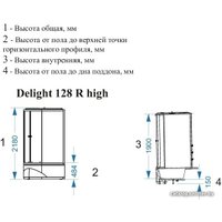 Душевая кабина Domani-Spa Delight 128 High 120x80 (правая, прозрачное стекло/черный)