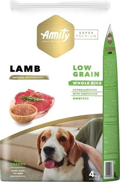 Сухой корм для собак Amity Super Premium с ягненком 4 кг