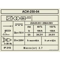 Сварочный инвертор ДИОЛД АСИ 250-04