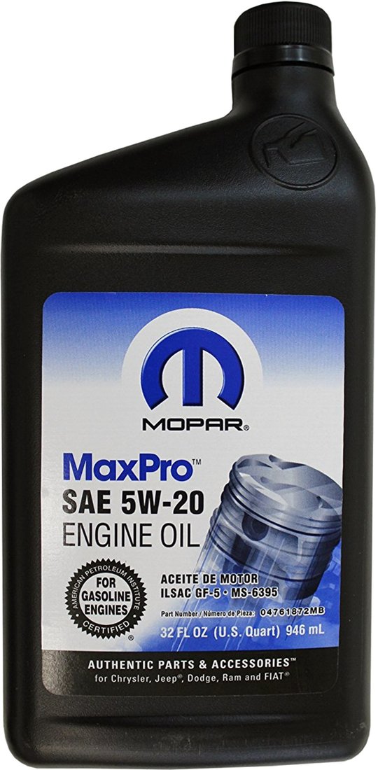 

Моторное масло Mopar MaxPro 5W-20 0.946л