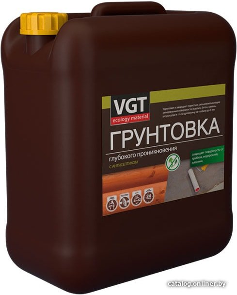 Водно-диспрессионная грунтовка VGT ВД-АК-0301 глубокого проникновения с антисептиком (5 кг)