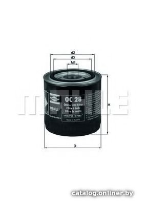 Масляный фильтр Mahle Knecht OC28