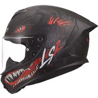 Мотошлем LS2 FF820 Rapid III Kaiju II (L, черный/красный/белый)