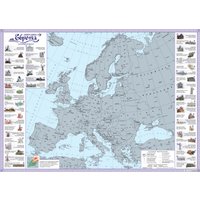 Скретч-карта Белкартография Европа 68x48 см