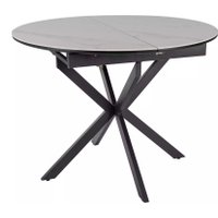 Кухонный стол Signal Gaston ceramic 100-135/100 (белый/черный)