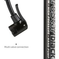 Насос ручной велосипедный Heyner Handpumpe mit Manometer (черный)