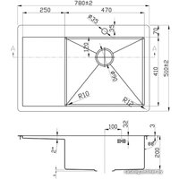 Кухонная мойка ZorG PVD-7851-R (графит)