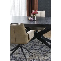 Кухонный стол Halmar Sandro 180-240/100/76 (черный/черный)