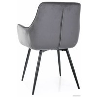 Стул с подлокотниками Signal Apple Velvet Bluvel 14 (темно-серый/черный)