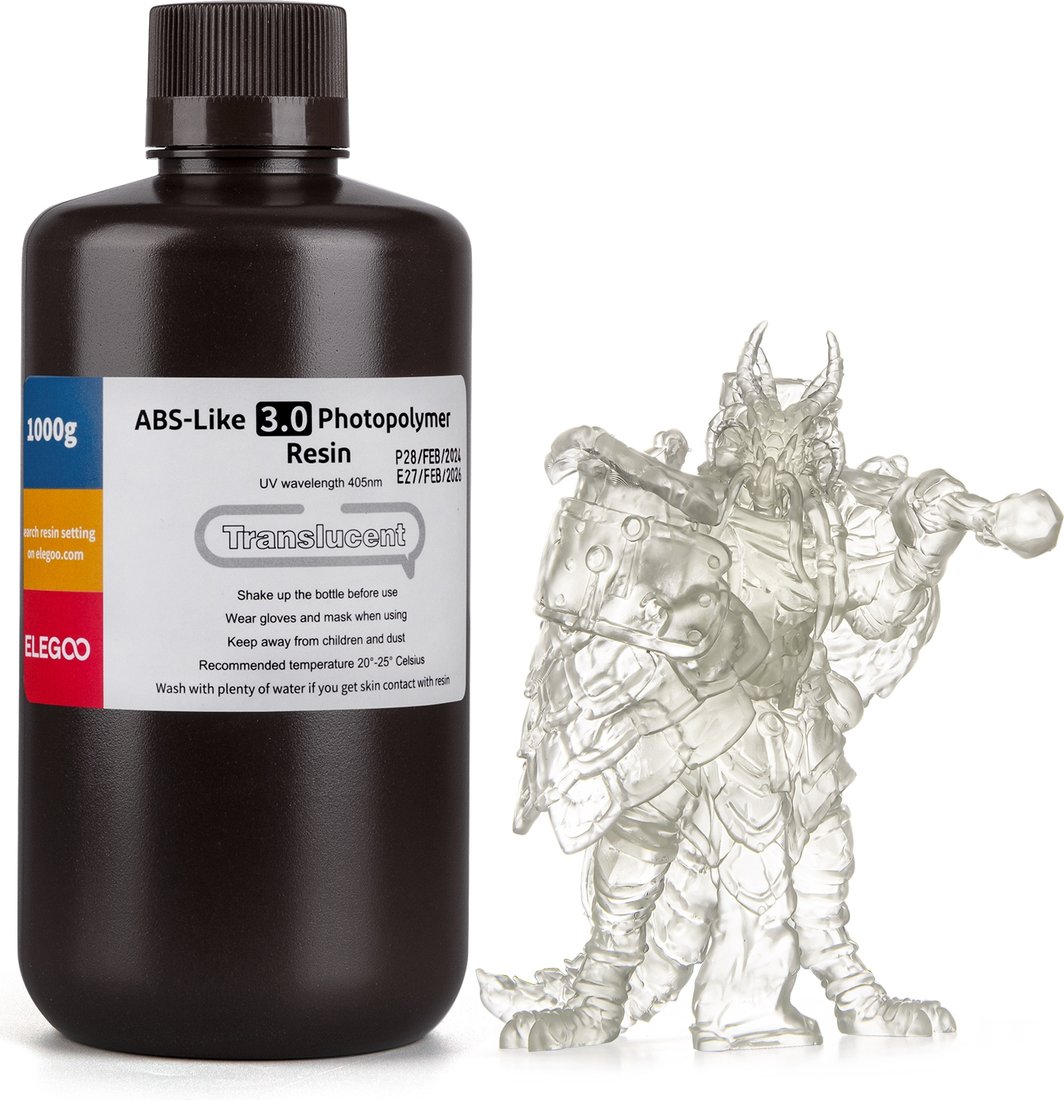 

Фотополимер Elegoo ABSlike V3.0 1кг (полупрозрачный)