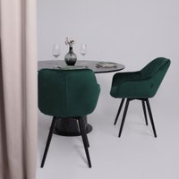 Кухонный стол Lepremo AV 1317 HPL+МДФ 1200 (черный тунис/черный)