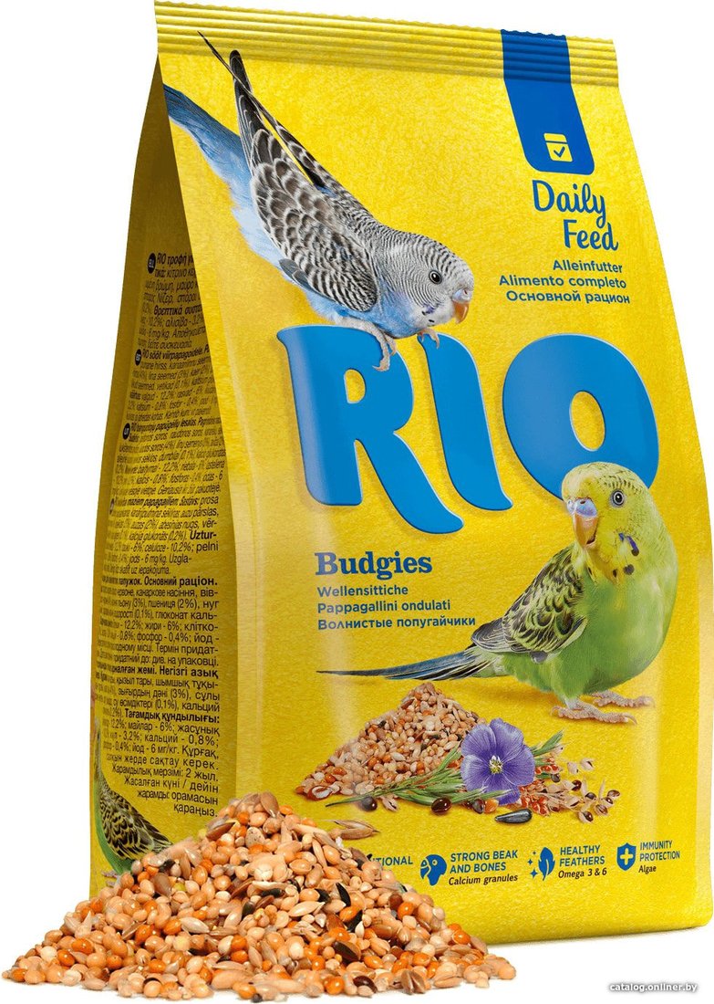 Корм для птиц Rio Основной рацион для волнистых попугайчиков 1 кг