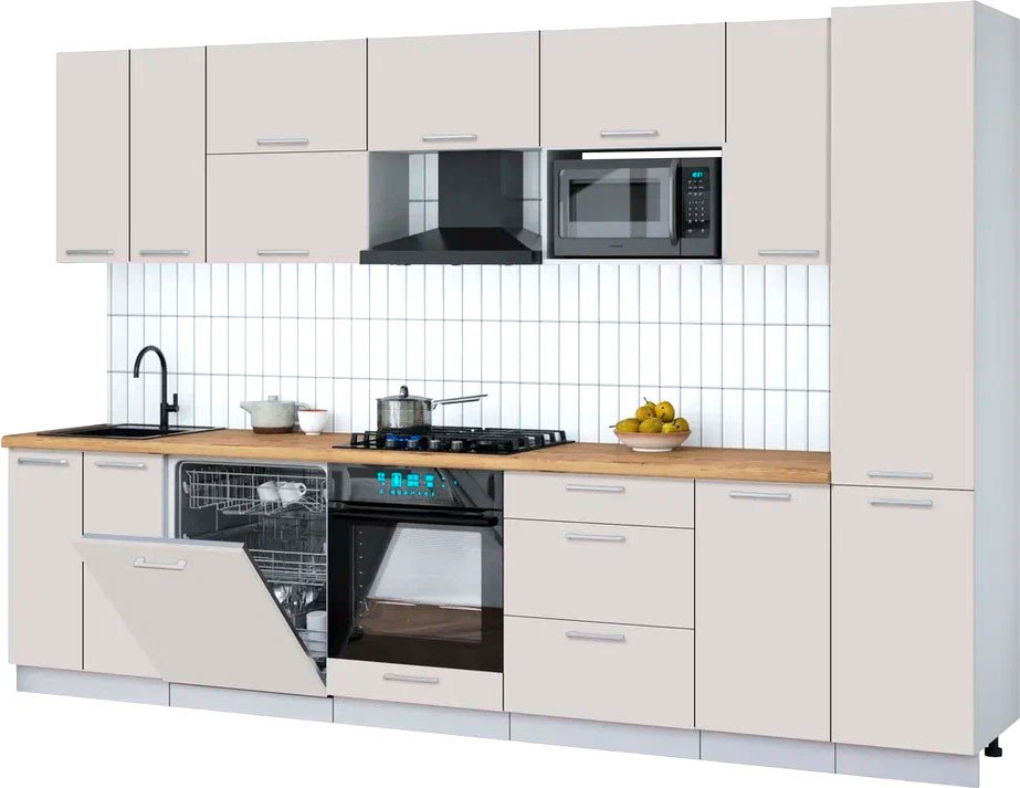 

Готовая кухня Интерлиния Мила Gloss 3.2-ПМ2 (кашемир/кашемир/дуб бунратти)