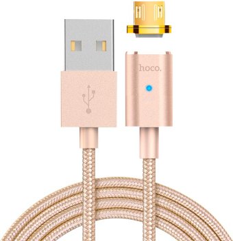 Hoco U16 Magnetic USB Type-A - microUSB (1.2 м, золотистый)