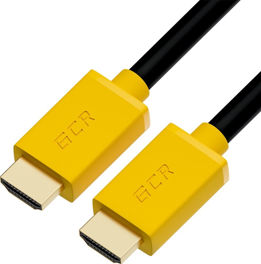 

Кабель Greenconnect Russia GCR-HM441-3.0m HDMI - HDMI (3 м, желтый\черный)