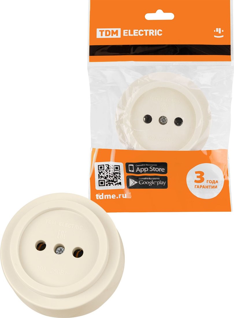 

Розетка TDM Electric Ретро SQ1806-0526 (слоновая кость)