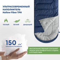 Спальный мешок RSP Outdoors Sleep 150 R (синий, молния справа)
