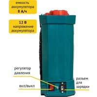 Аккумуляторный опрыскиватель Pioneer Tools BWS-10L-01