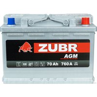 Автомобильный аккумулятор Zubr AGM R+ Турция (70 А·ч) в Бресте