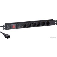 Блок розеток ExeGate ServerPro PDU-19H609 Al-6S-C14-2CU-SPD1