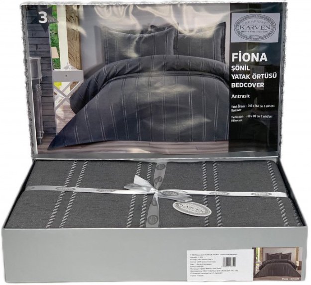 

Набор текстиля для спальни Karven Fiona Y 935 FIONA Antrasit