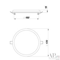 Светильник-тарелка APL Led Ingrid 3322.FAP222R/22W/4K