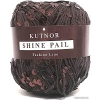 Пряжа для вязания Kutnor Shine Pail 26 50 г 120 м (коричневый с коричневыми пайетками)