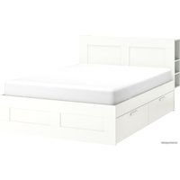 Кровать Ikea Бримнэс 200x180 (белый, лурой) 193.986.08