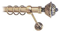 Карниз для штор Lm Decor Империя 168 1р гладкий 25мм (антик, 3.2м)