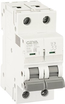 

Выключатель автоматический GEYA GYM9 2P 16А D 6кА GYM92P16D