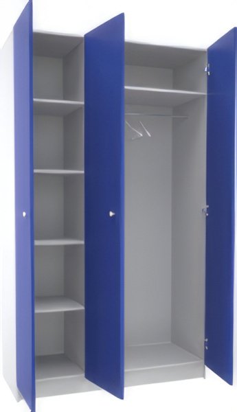 

Шкаф распашной МДК Феникс СК3Ф-С 3-х створчатый 1200x490x1980 (синий)