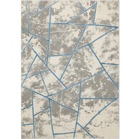 Ковер для жилой комнаты Radjab Carpet Амальфи Прямоугольник 01518B (2.4x3.4, C.Grey/L.Bule)