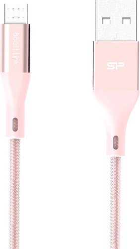 Кабель Silicon-Power Boost Link Nylon LK30AB USB Type-A - microUSB (1 м, розовый)